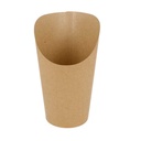 VASOS FRITAS ABIERTOS 16 OZ - 480 ML 200 + 25 PE G/M2 Ø8,5x13,5 CM MARRÓN CARTONCILLO (50 UNID.)