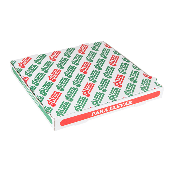 [235.38] CAJAS DE PIZZA 'THEPACK' 330 G/M2 33x33x3,8 CM BLANCO CARTÓN ONDULADO MICROCANAL (100 UNID.)