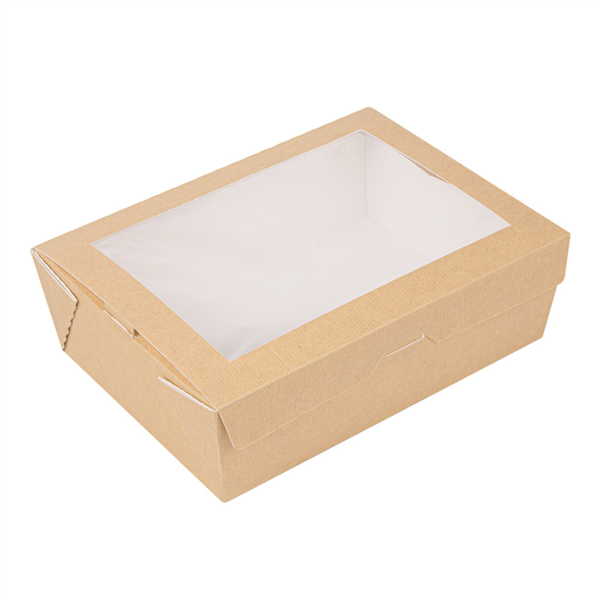 [253.65] CAJAS CON VENTANA 'THEPACK' 1980 ML 220 G/M2 + OPP 19,8x14x6,4 CM NATURAL CARTÓN ONDULADO NANO-MICRO (150 UNID.)