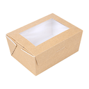 CAJAS CON VENTANA 'THEPACK' 500 ML 220 G/M2 + OPP 8,5x12x5,5 CM NATURAL CARTÓN ONDULADO NANO-MICRO (400 UNID.)
