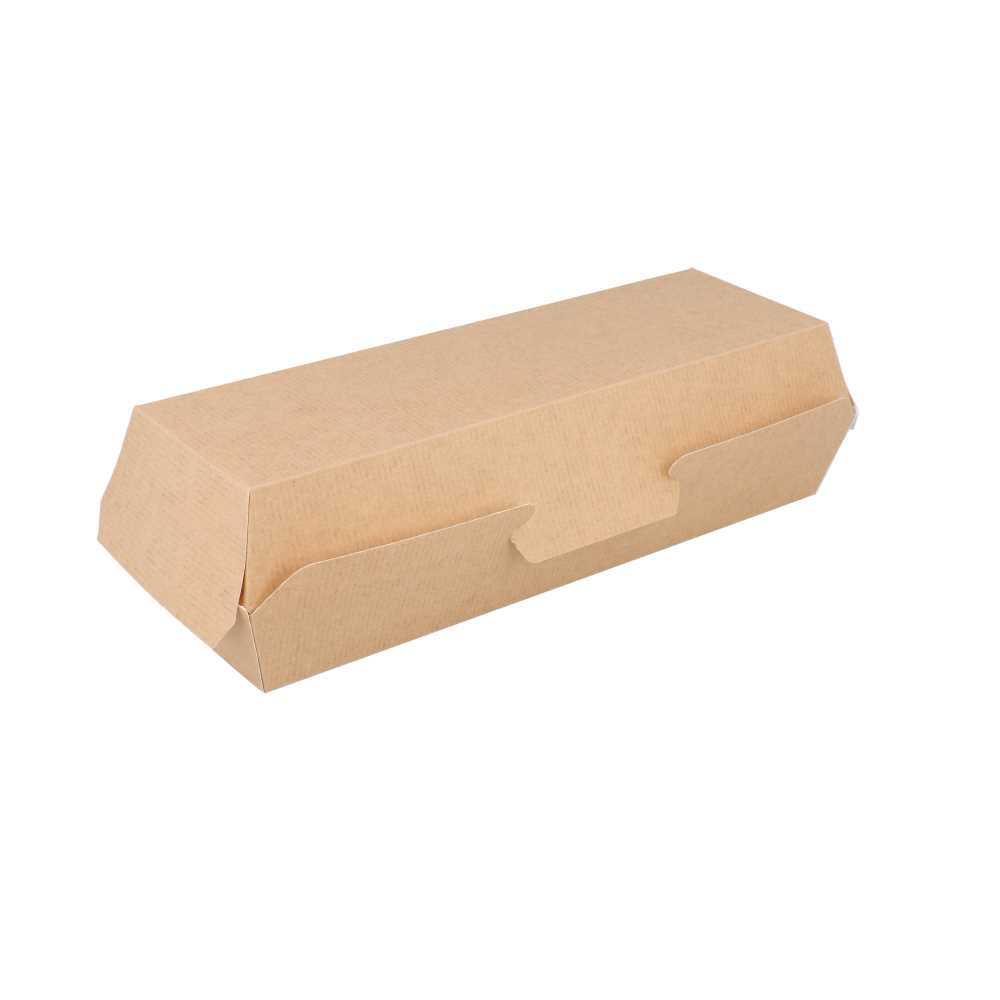 [234.25] Conchas "Hot Dog" 'Thepack' 220 G/M2 23,2X9X6,3 Cm Natural Cartón Ondulado Nano-Micro (450 Unid.)