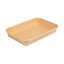 RECIPIENTES PARA "SUSHI" 20PE + 280 +16PE G/M2 16,5x11,5x2,4 CM NATURAL KRAFT (600 UNID.)