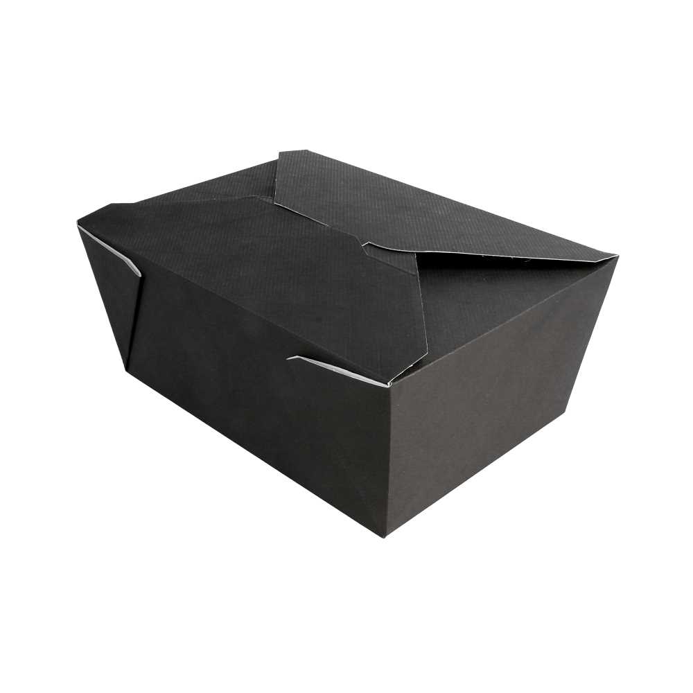 [234.67] CAJAS AMERICANAS MICROONDABLES 'THEPACK' 2880 ML 250 + 12PP G/M2 19,6x14x9 CM NEGRO CARTÓN ONDULADO NANO-MICRO (200 UNID.)