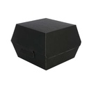 CONCHAS HAMBURGUESA 'THEPACK' 230 G/M2 14,4x13,6x9,2 CM (L+) NEGRO CARTÓN ONDULADO NANO-MICRO (500 UNID.)