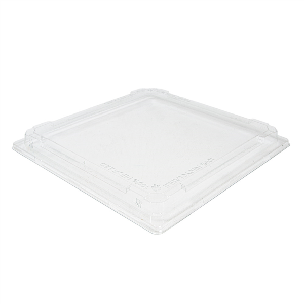 TAPAS PARA CÓDIGO 268.02 27x27x2,5 CM TRANSPARENTE RPET (70 UNID.)