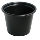 PEQUEÑAS TARRINAS 30 ML Ø4,5x3,3 CM NEGRO PP (2500 UNID.)