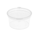 PEQUEÑAS TARRINAS + TAPA INCORPORADA 30 ML Ø5/4x2.7 CM TRANSPARENTE PP (1000 UNID.)