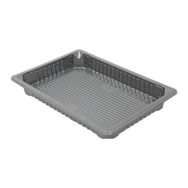 [267.92] RECIPIENTES PARA "SUSHI" 244 ML 16,6x11,5x2 CM PLATEADO RPET (312 UNID.)