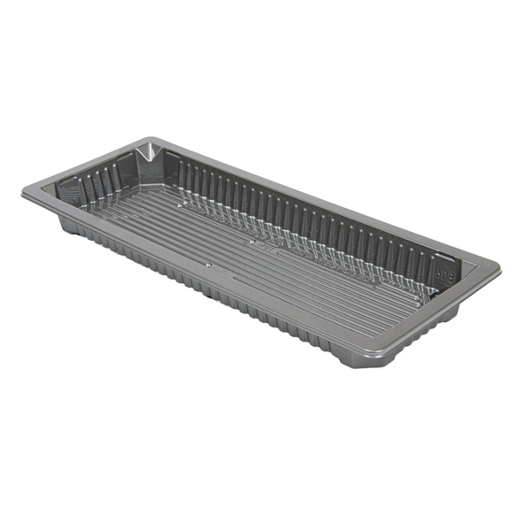 Recipientes Para "Sushi" 225 Ml 22X9X2 Cm Plateado Rpet (328 Unid.)