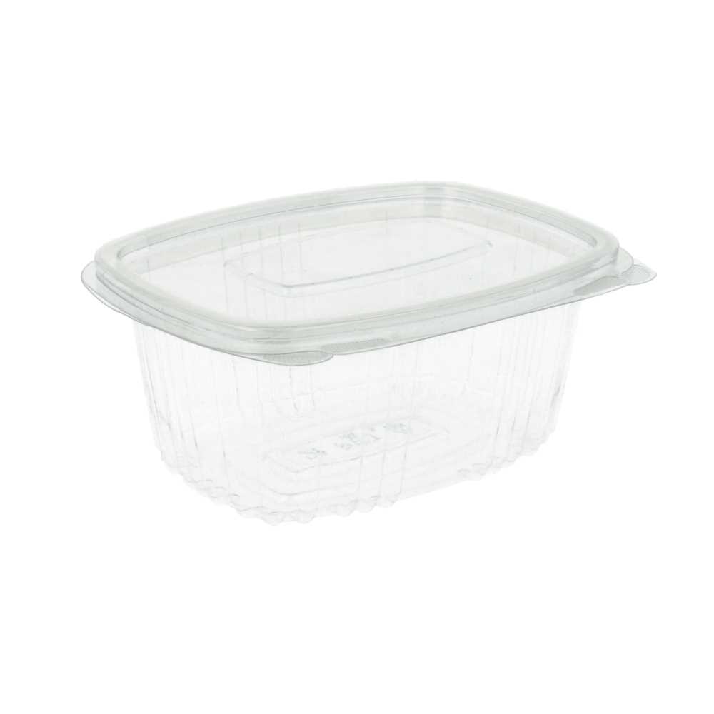 [169.30] RECIPIENTES + TAPA 375 ML 13,2x9,5x6 CM TRANSPARENTE RPET (600 UNID.)