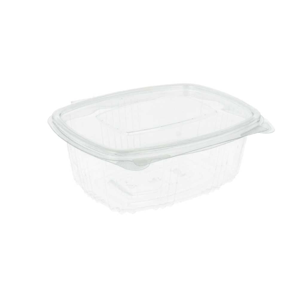 [169.31] RECIPIENTES + TAPA 500 ML 14,5x11,5x5,4 CM TRANSPARENTE RPET (500 UNID.)