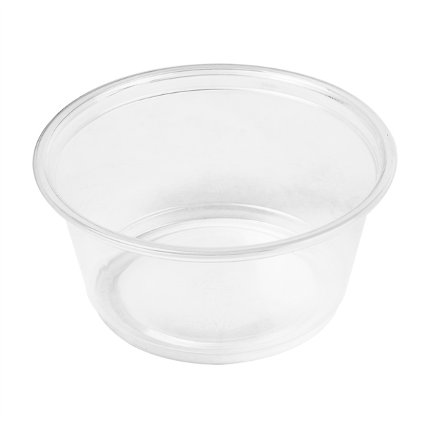 PEQUEÑAS TARRINAS MICROONDABLES 100 ML Ø7,4x3,5 CM TRANSPARENTE PP (2500 UNID.)