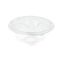 ENSALADERAS CON TAPAS BISAGRA 750 ML Ø 14,8x9,7 CM TRANSPARENTE RPET (400 UNID.)