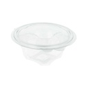 Ensaladeras Con Tapa Bisagra 500 Ml Ø 13,1X8,4 Cm Transparente Rpet (600 Unid.)