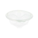 ENSALADERAS CON TAPAS BISAGRA 1 L Ø 16,1x10,7 CM TRANSPARENTE RPET (400 UNID.)