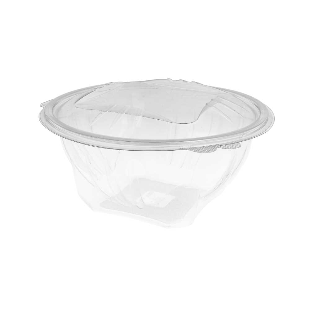 [194.18] Ensaladeras Con Tapa Bisagra 1500 Ml Ø 18,2X12,1 Cm Transparente Rpet (300 Unid.)