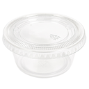 50 TARRINAS PEQUEÑAS + 50 TAPAS 100 ML Ø7,4x3,5 CM TRANSPARENTE PP (24 UNID.)