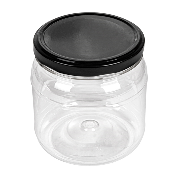 Tarro Con Tapa 500 Ml Ø10X10,5 Cm Transparente Pet (88 Unid.)