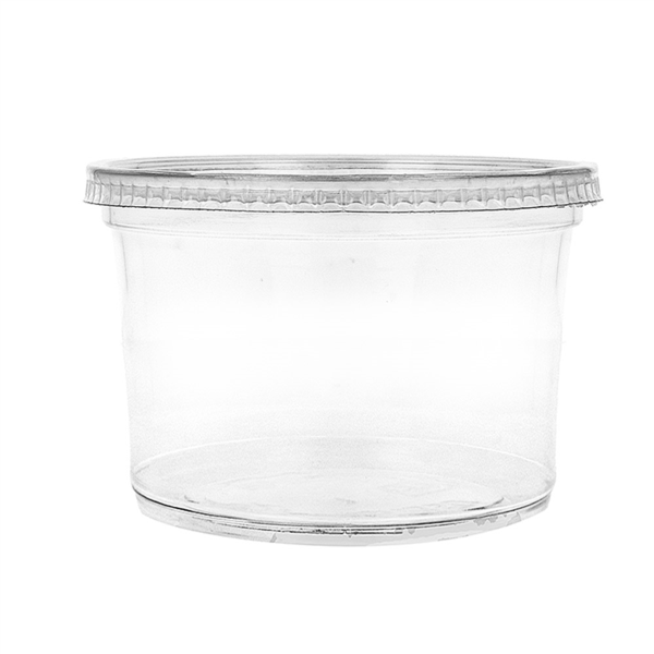 TARRINAS + TAPAS 750 ML Ø11,7x10,5 CM TRANSPARENTE PET (250 UNID.)