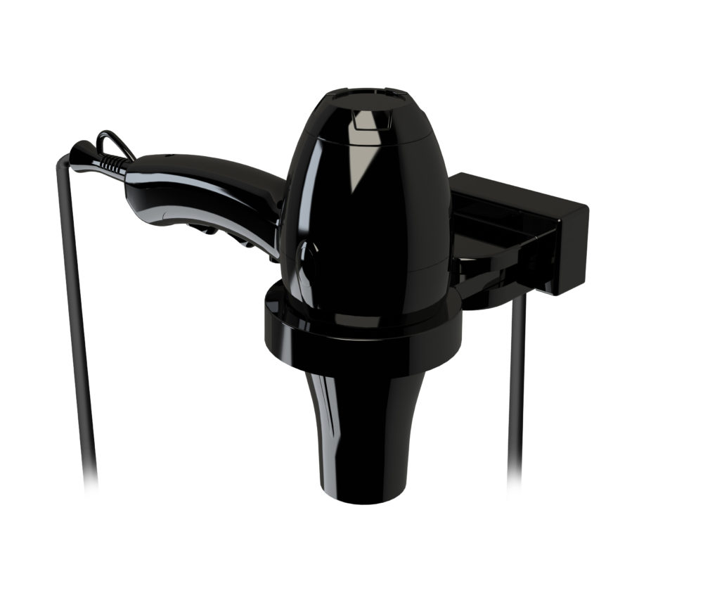[8221630] SECADOR DE PELOS IBIZA+SOPORTE UNIVERSAL NEGRO