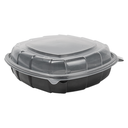 Recipientes Con Tapa Bisagra Microondables 1370 Ml 25,1X25,8X7,4 Cm Negro Pp (100 Unid.)
