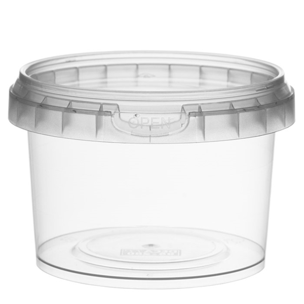 [206.81] Recipientes Inviolables + Tapas 280 Ml Ø 9,5X6,5 Cm Transparente Pp (400 Unid.)