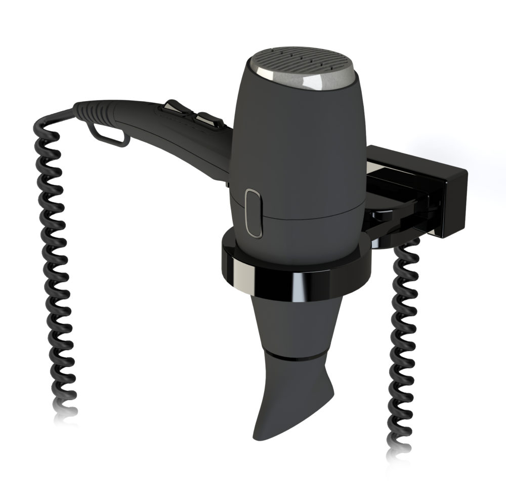 [8221632] Secapelos Calisto 2.000 W. Negro Mate + Soporte Universal