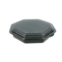 RECIPIENTES 1064 ML 23x23x5 CM NEGRO PS (200 UNID.)