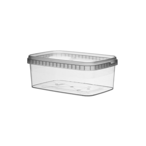 Recipientes Inviolables + Tapas 1200 Ml 19,2X12,6X7,3 Cm Transparente Pp (150 Unid.)