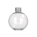 BOTELLAS BOLA CON TAPÓN ALUMINIO 250 ML Ø8x9,1 CM TRANSPARENTE PET (150 UNID.)