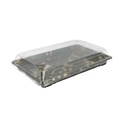 RECIPIENTES + TAPAS PARA "SUSHI" 24x15x4 CM NEGRO PS (300 UNID.)