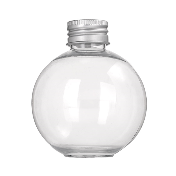 BOTELLAS BOLA CON TAPÓN ALUMINIO 350 ML Ø9x10,1 CM TRANSPARENTE PET (150 UNID.)