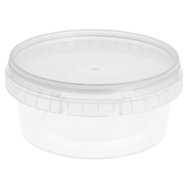 [206.87] Recipientes Inviolables + Tapas 300 Ml Ø 11,8X5 Cm Transparente Pp (374 Unid.)