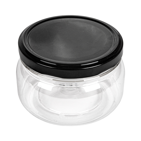 TARRO CON TAPA 250 ML Ø10x6,5 CM TRANSPARENTE PET (154 UNID.)