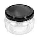 TARRO CON TAPA 250 ML Ø10x6,5 CM TRANSPARENTE PET (154 UNID.)