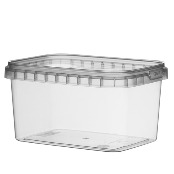 [206.98] Recipientes Inviolables + Tapas 425 Ml 13,8X9,8X5,1 Cm Transparente Pp (318 Unid.)