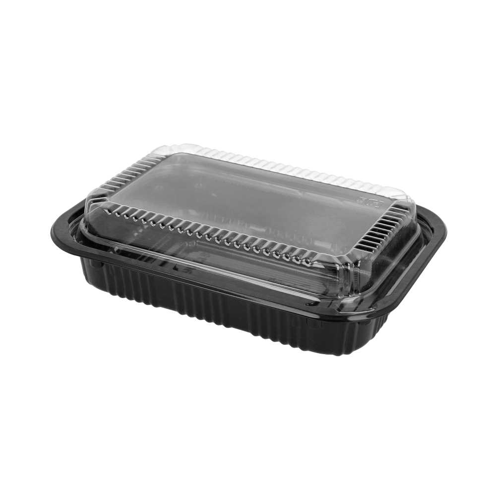 [191.60] SETS BARQUILLAS + TAPAS 17x11,5x5 CM NEGRO PS (500 UNID.)