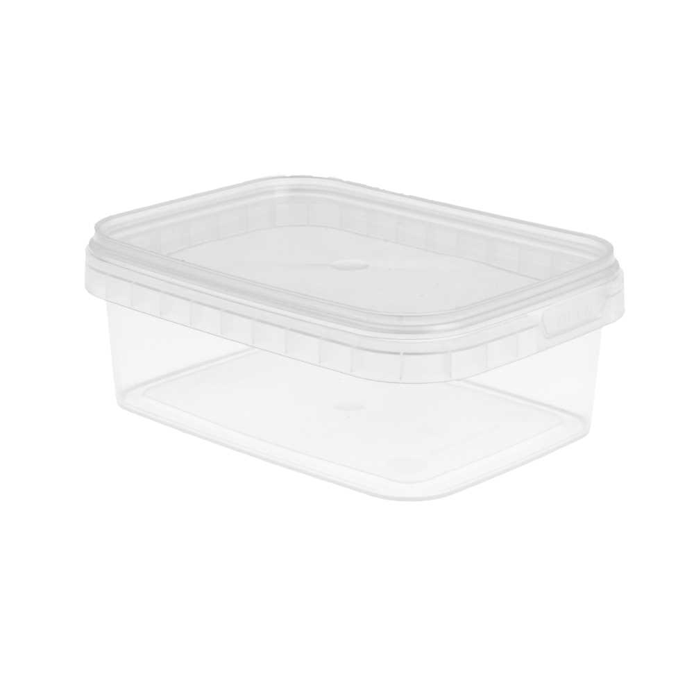 [206.91] Recipientes Inviolables + Tapas 270 Ml 12X8,8X4,2 Cm Transparente Pp (420 Unid.)