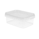 RECIPIENTES INVIOLABLES + TAPAS 270 ML 12x8,8x4,2 CM TRANSPARENTE PP (420 UNID.)