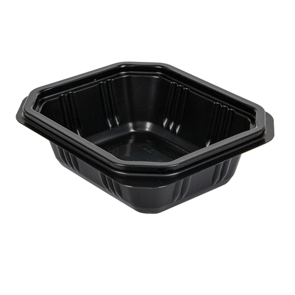 RECIPIENTE 250 ML 13,9x11,8x4 CM NEGRO PP (1200 UNID.)