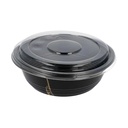 BOLES + TAPAS 700 ML Ø 17x6,1 CM NEGRO PP (500 UNID.)