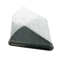 300 U. RECIPIENTES TRIANGULARES PASTELES 12,4x8,75x8,2CM TRANSPARENTE PET (300 UNID.)