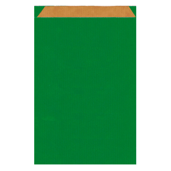[809.60] Bolsas Planas 60 G/M2 26+9X38 Cm Verde Kraft Verjurado (250 Unid.)