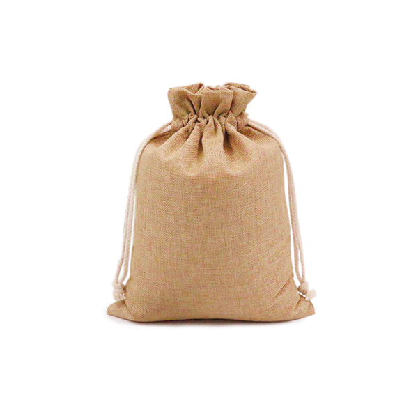 48 U. BOLSAS CON CIERRE 12,5x11 CM NATURAL YUTE (1 UNID.)