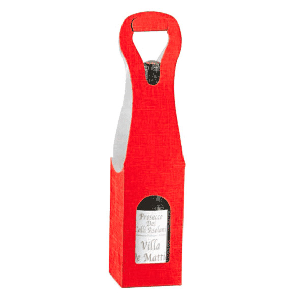 [149.37] 100 U. Cajas 1 Botella 9X9X41 Cm Rojo Cartón (100 Unid.)