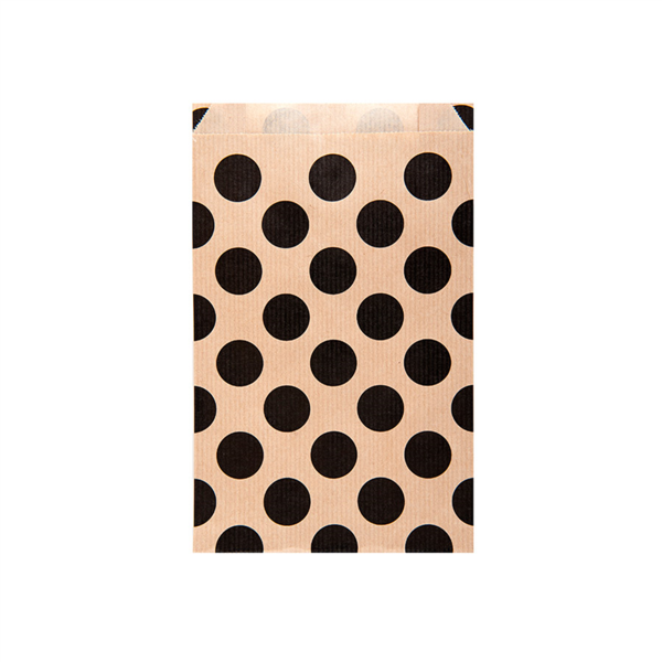 BOLSAS PLANAS TOPOS 60 G/M2 12+5x18 CM NATURAL KRAFT VERJURADO (250 UNID.)