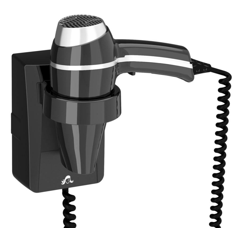 [8221201] SECADOR DE PELOS CLIPPER II NEGRO CON SOPORTE