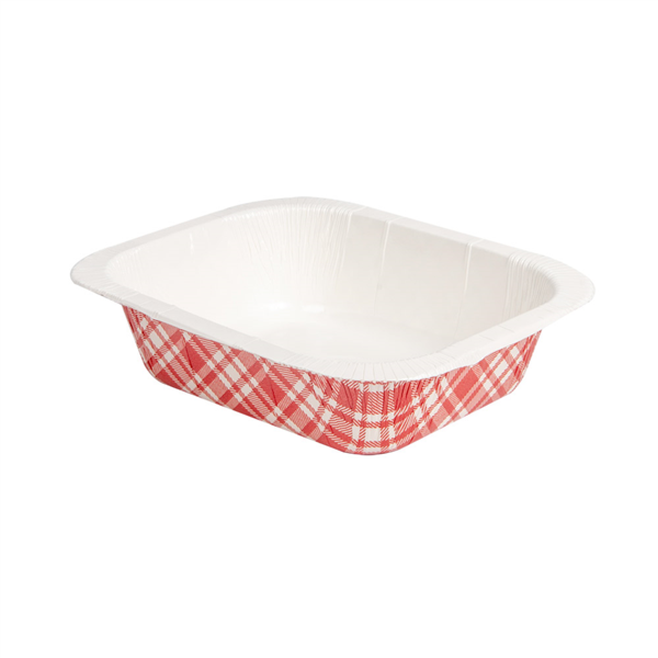 [230.42] BARQUILLAS TERMOSELLABLES GN1/8 'VICHY' 505 ML 360 G/M2 + 25G/M2 PET 16,1x12,9x4,3 CM BLANCO CARTÓN (720 UNID.)