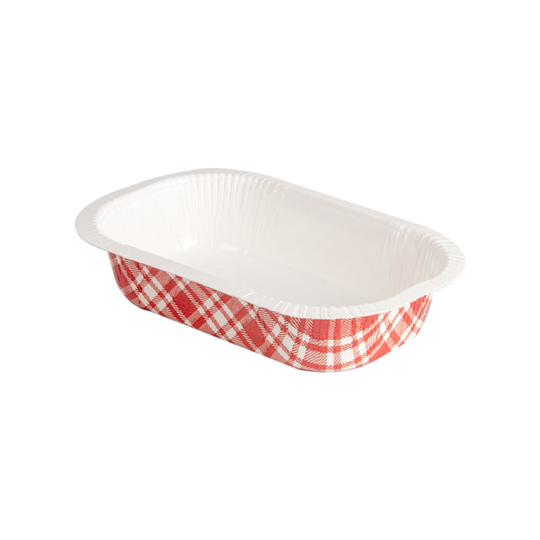 BARQUILLAS TERMOSELLABLES 'VICHY' 325 ML 390 G/M2 + 25G/M2 PET 16x10x3,5 CM BLANCO CARTÓN (1000 UNID.)