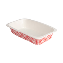 BARQUILLAS TERMOSELLABLES GN1/4 'VICHY' 1450 ML 430 G/M2 + 25G/M2 PET 26,3x16x5,5 CM BLANCO CARTÓN (360 UNID.)